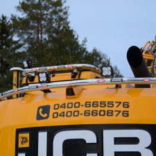 Rear bars for excavators