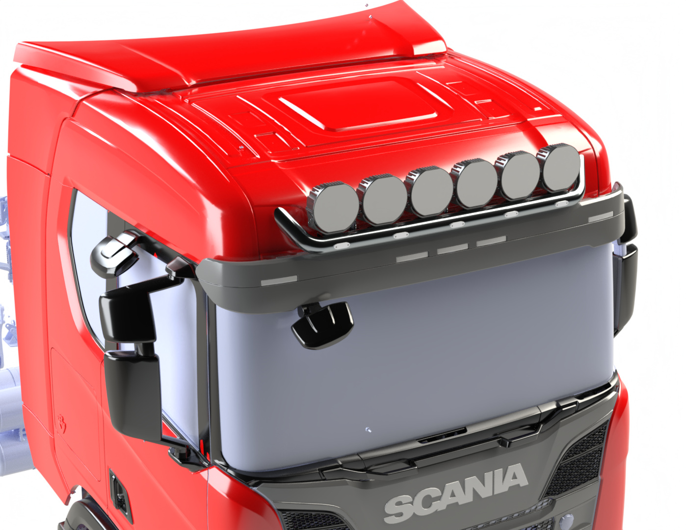 Roof Bar Scania NG P/ G/ R 2017-, Normal Cab